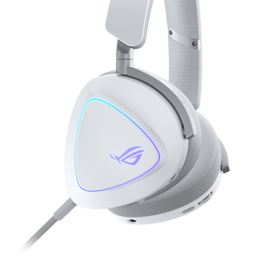 ASUS ROG Delta II Moonlight White Edition Tri-Mode Wireless Gaming Headset in White